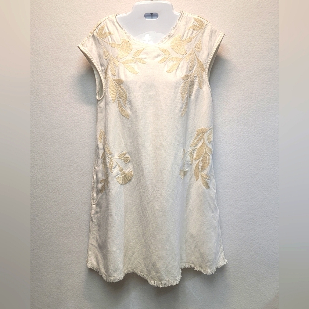 HOLDING HORSES FOR ANTHROPOLOGY Women's Size Medium Embroidered Midi Dress